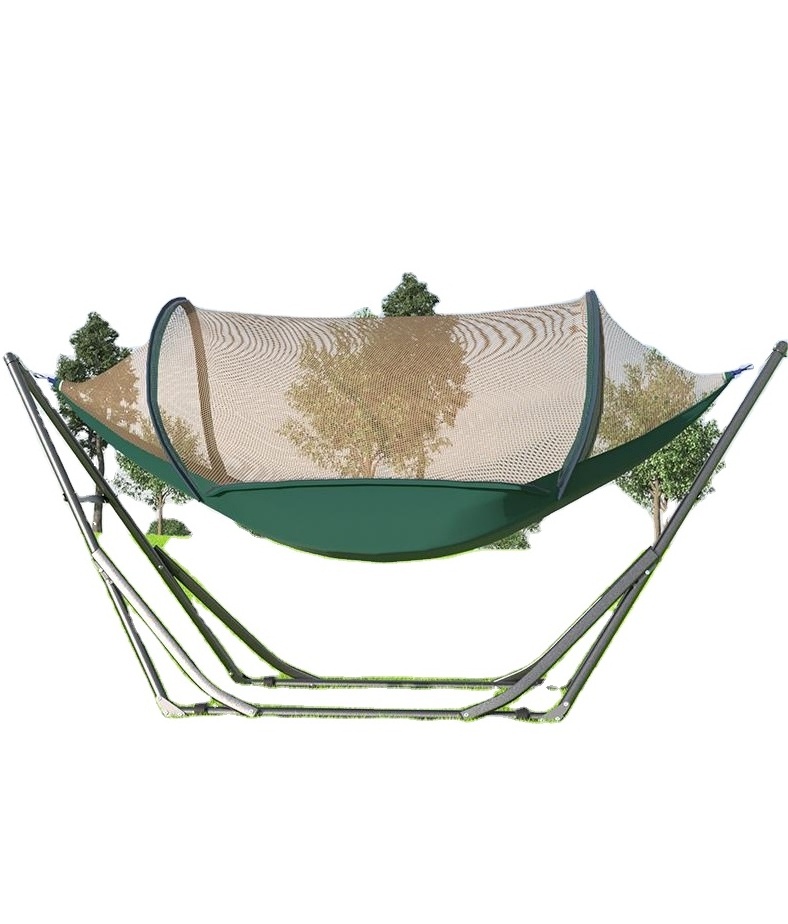 Outdoor hammock bracket Home indoor folding hammock with shelf Portable patio camping Camping swing for kids