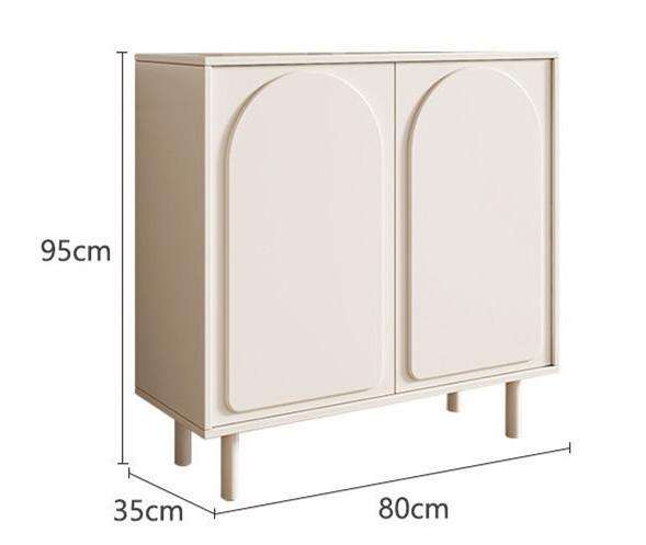 Light luxury Nordic cream style modern simple living room wall cupboard kitchen storage locker side cabinet