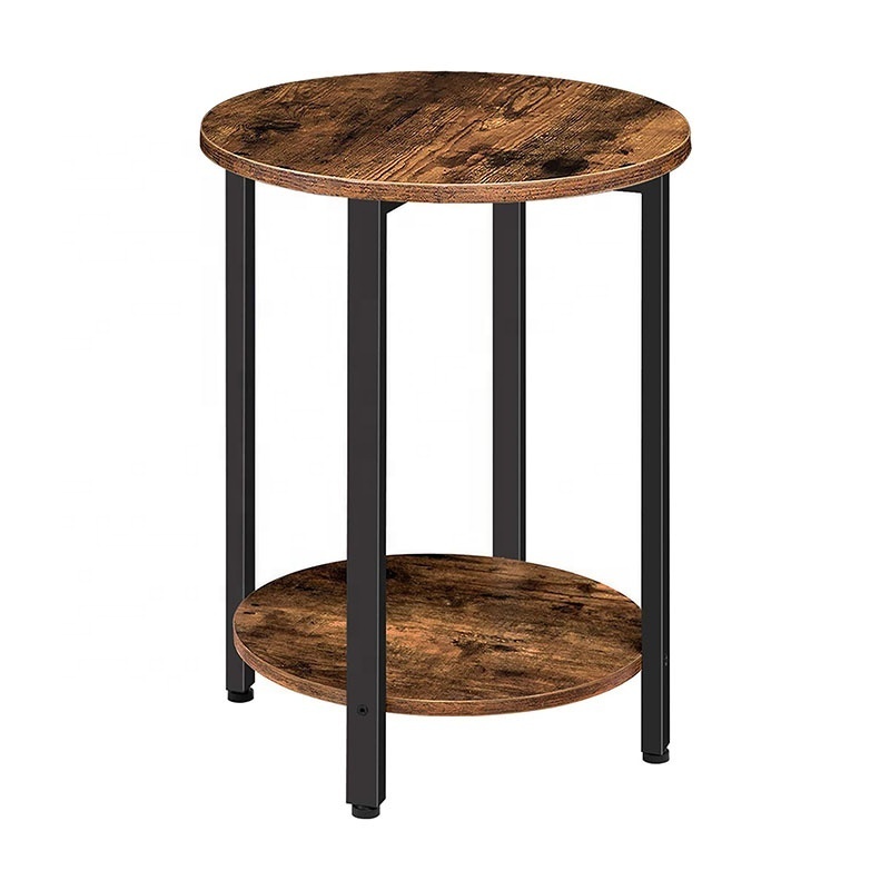 New Style Wooden End Table Furniture End Tables With 2-Tier Storage Shelves End Tables For Gamers