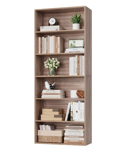 6-Tier Open Bookcase and Bookshelf Freestanding Display Storage Shelves Tall Bookshelf Bookcase for Bedroom