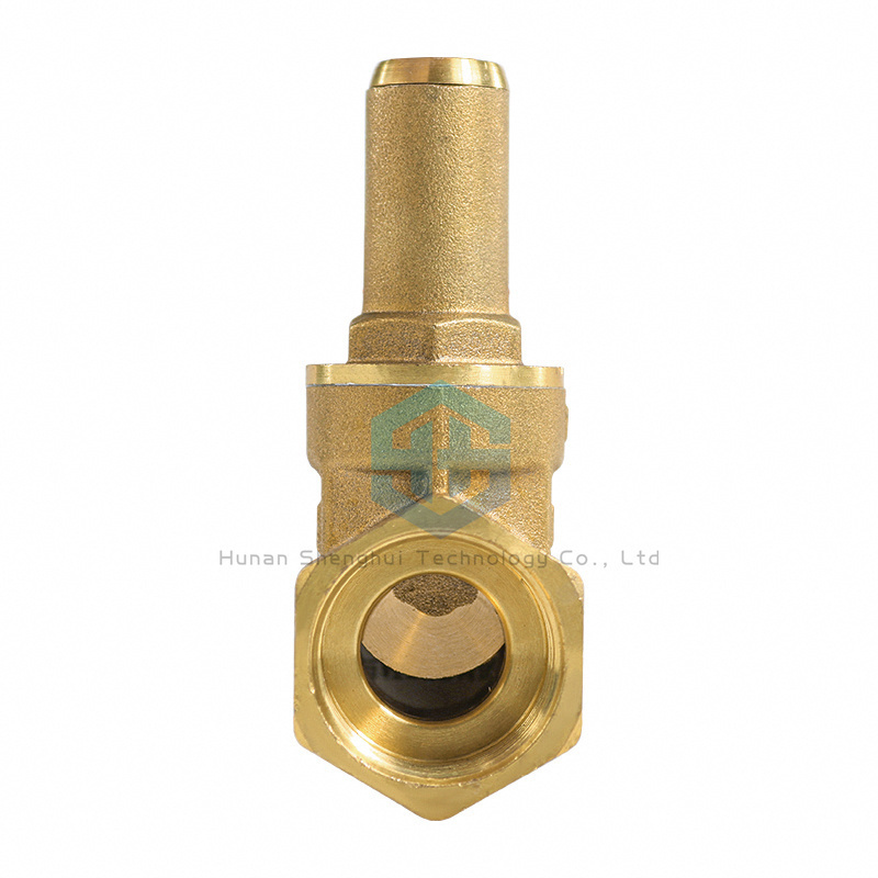 Cylindrical brass gate valve with lock in front of water meter for water Oil Gas