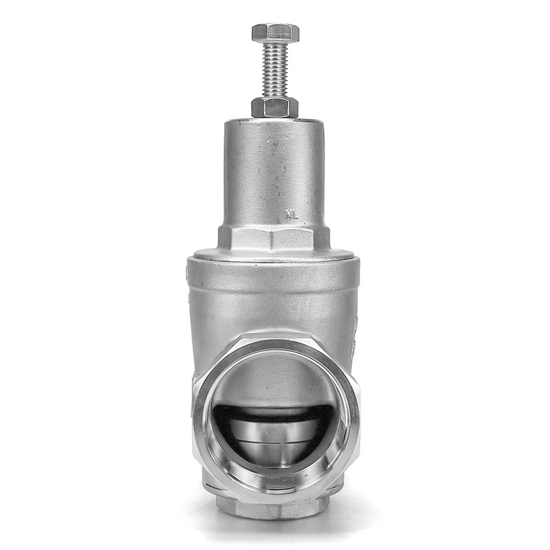 Stainless Steel 304 Tap Water Pressure Regulator High Temperature Thread with Pressure Gauge Pressure Reducing Valve