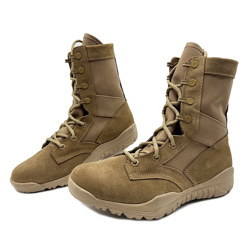 Wholesale High Quality Brown Rubber Outsole Hiking Boots Outdoor Shock Absorption Non Slip Desert Boots