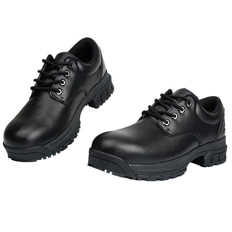 Hot Sell Black Steel Toe Safety Shoes Rubber Sole Non Slip Weatherproof Man Work Boots