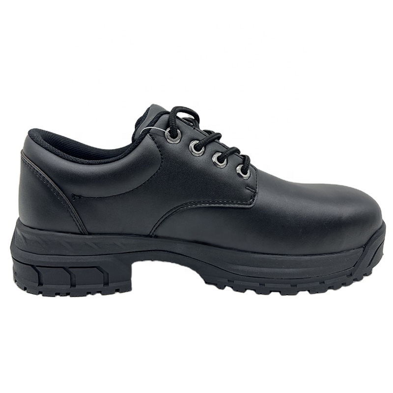 Industrial Price Wholesale Mens Black Cow Leather Steel Toe Industrial Safety Shoes Work Boots