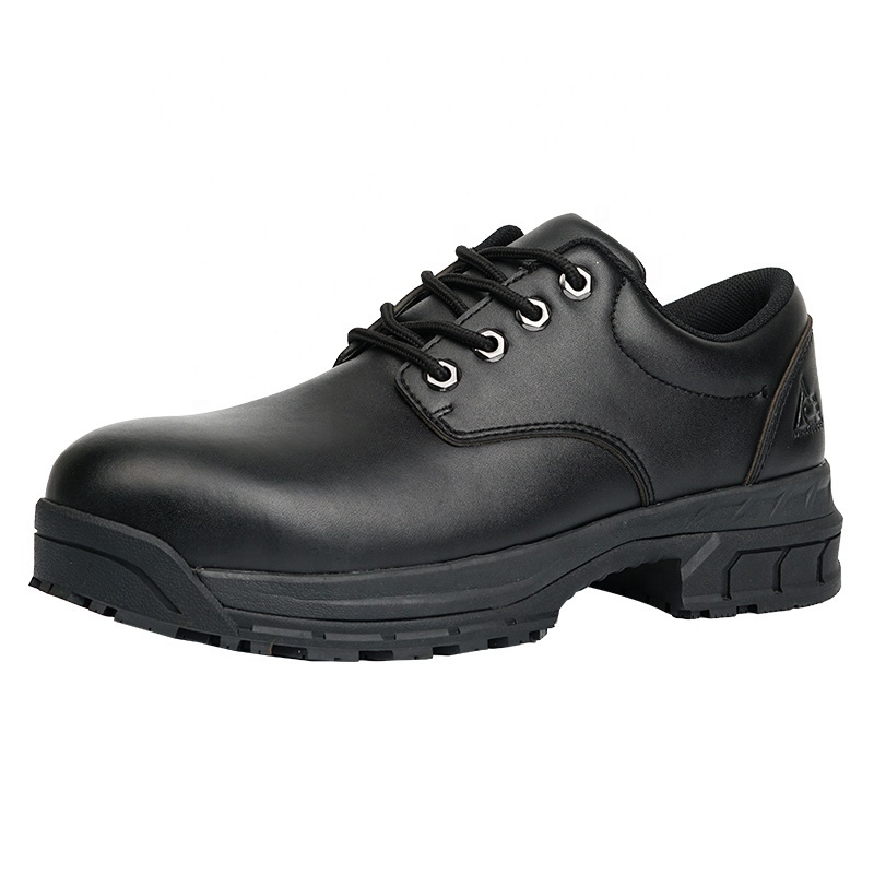 Industrial Price Wholesale Mens Black Cow Leather Steel Toe Industrial Safety Shoes Work Boots