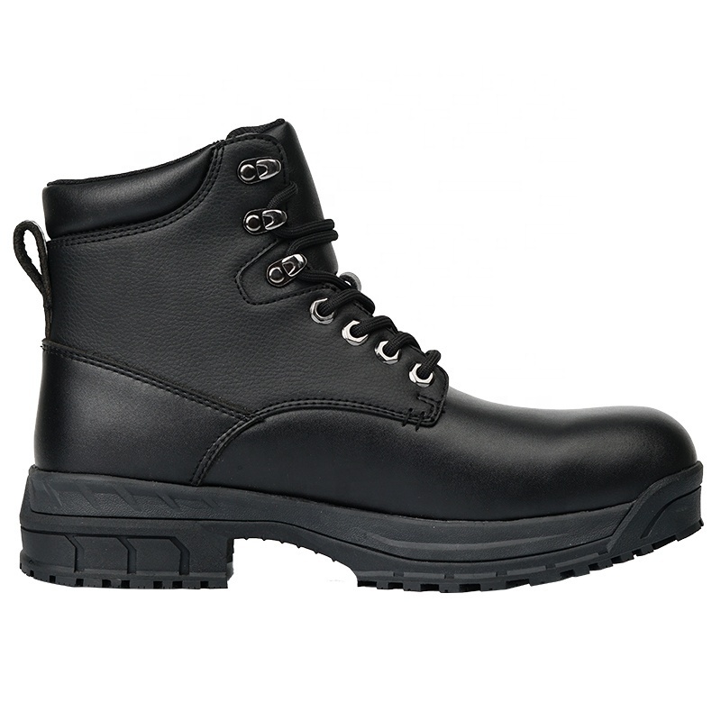 Men Safety Boots Steel Toe Leather Boots Indestructible Industrial Slip Resistant Security Safety Shoes