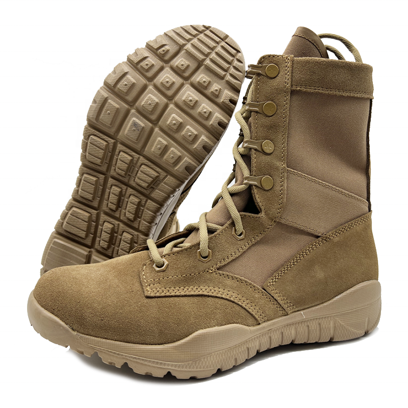 Wholesale High Quality Brown Rubber Outsole Hiking Boots Outdoor Shock Absorption Non Slip Desert Boots