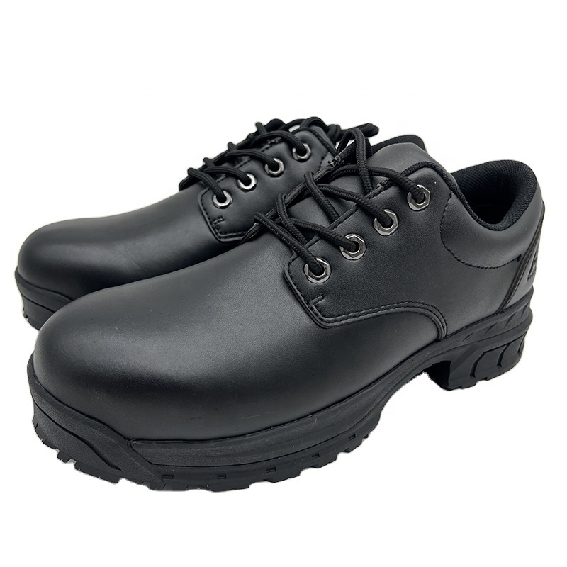 Hot Sell Black Steel Toe Safety Shoes Rubber Sole Non Slip Weatherproof Man Work Boots