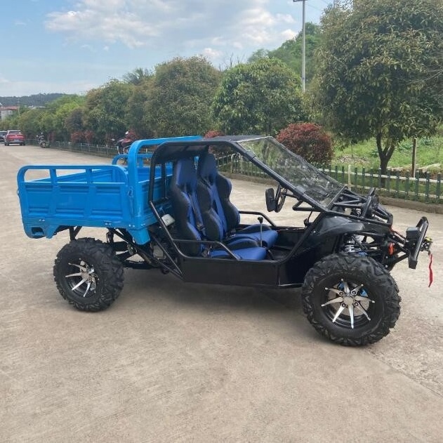 500KG capacty Kart steering four wheel all terrain desert farmer ATV car with Heavy duty railer for Agricultural use500KG Heavy