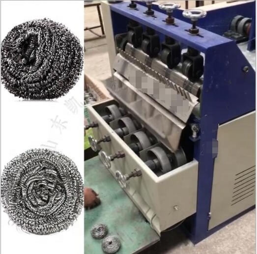 2021 Low energy consumption stainless steel flat scourer, steel wire cleaning ball making machine