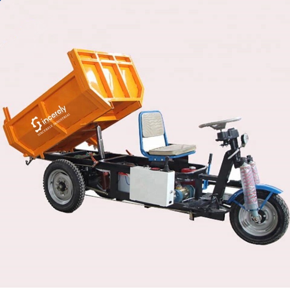 New 3 Wheel 2 Ton ,1 ton Battery Operated Mini mining Dumper Truck For Cargo