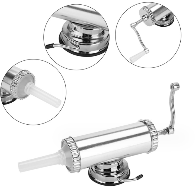 Hand-Operated Plastic Sausage Filling Machine Manual Sausage Maker Meat Stuffer Filler Funnel Hand Tools Meat Stuffer For Home