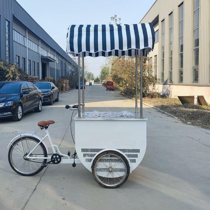 Beach Popsicles, tricycles for ice cream sales, summer ice cream sales carts by the sea