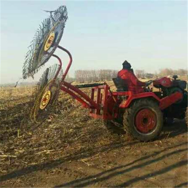 tractor driven hydraulic rotary 8 wheels hay rake