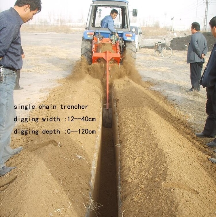 high quality tractor mounted 3 point hitch chain trencher machine for sale