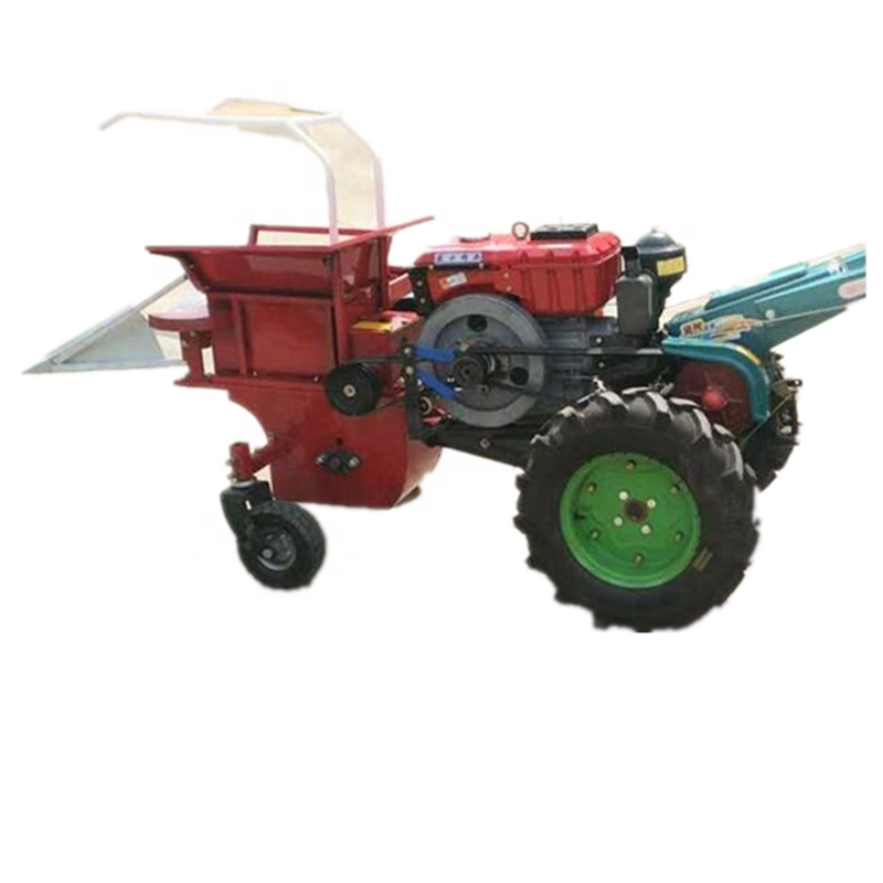 Mini corn combine harvester maize  harvester and peeler machine