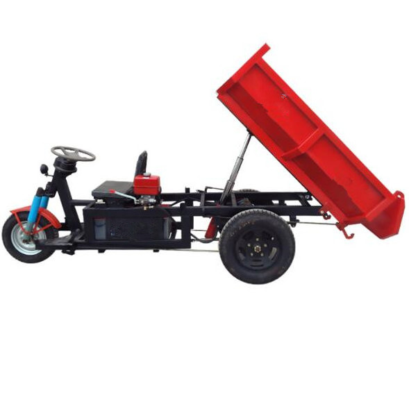 1.5TON Cargo Dump Trucks Tricycle with Front Loading Truck Cargo Tricycle Frame Box