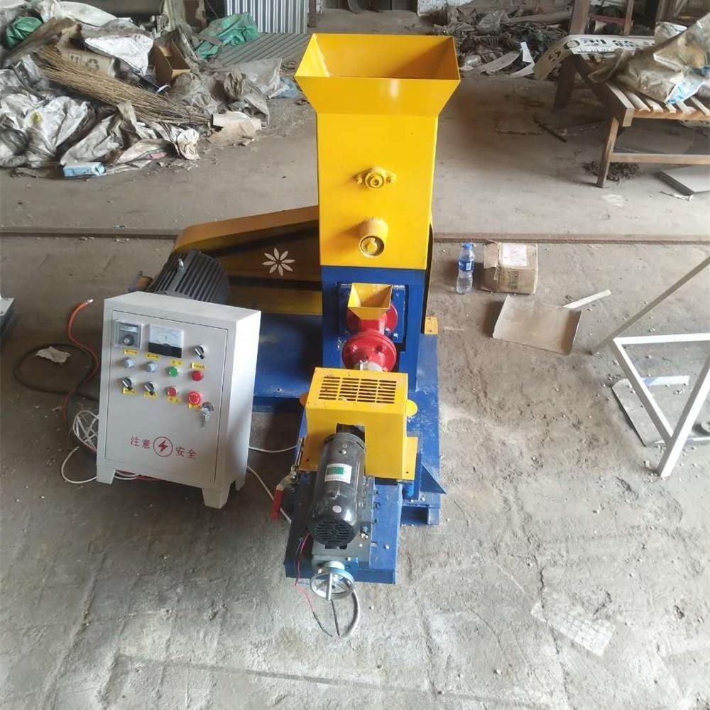 Extruder- Low Price Dry and wet single or twin screw soybean corn animal dog pet food pellet floating fish feed extruder