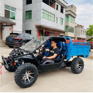 500KG capacty Kart steering four wheel all terrain desert farmer ATV car with Heavy duty railer for Agricultural use500KG Heavy