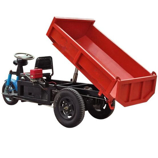 1.5TON Cargo Dump Trucks Tricycle with Front Loading Truck Cargo Tricycle Frame Box