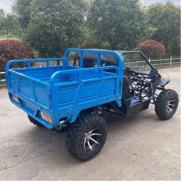 500KG capacty Kart steering four wheel all terrain desert farmer ATV car with Heavy duty railer for Agricultural use