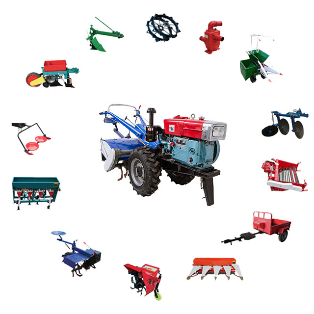 Two wheel 22hp electric gearbox potato harvester hiller ridger rice paddy soybean walking tractor tilling machine