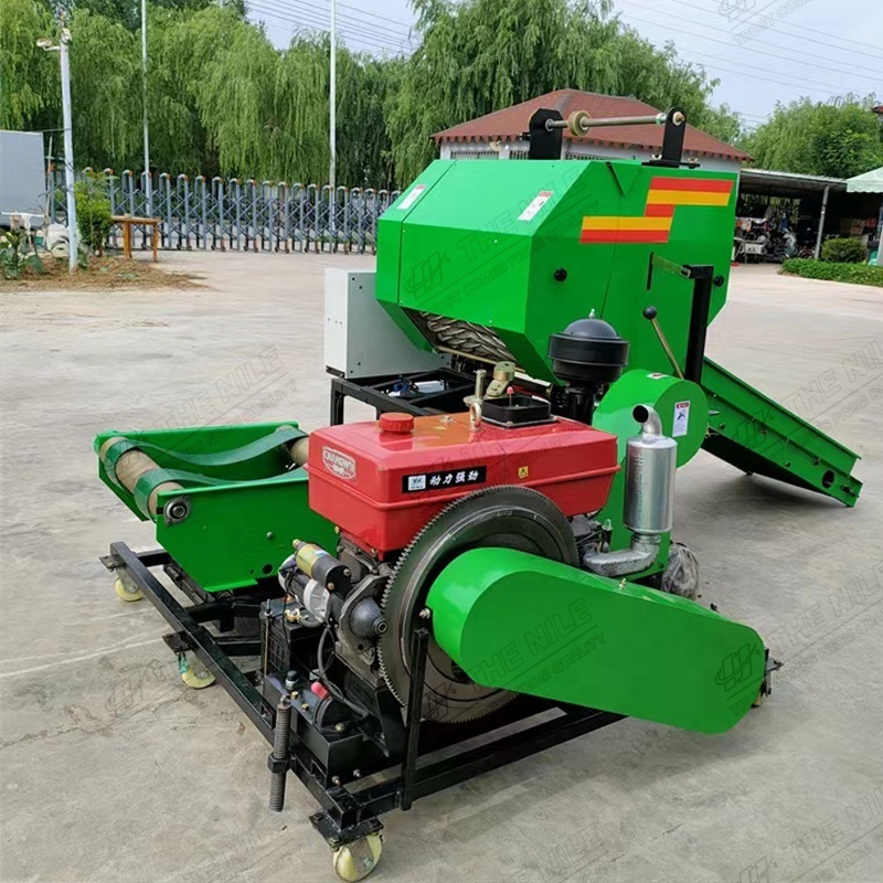 Round grass corn straw baler hay baler corn silage baler making machine for Kenya