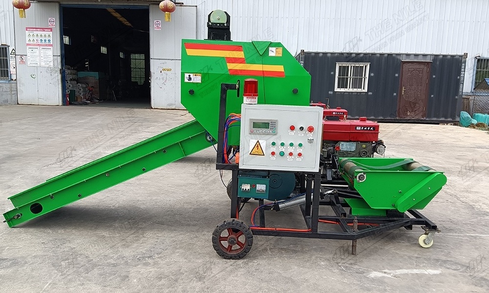 Round grass corn straw baler hay baler corn silage baler making machine for Kenya