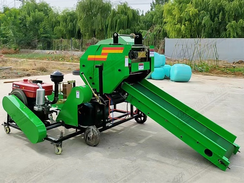 Round grass corn straw baler hay baler corn silage baler making machine for Kenya