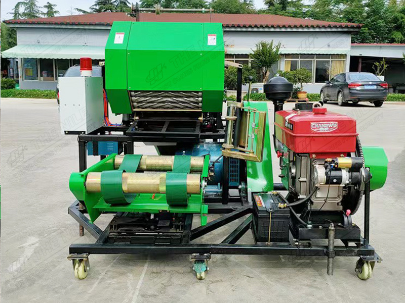 Fully automatic mini round alfalfa rice straw wheat straw pine straw silage baler for kenya sale