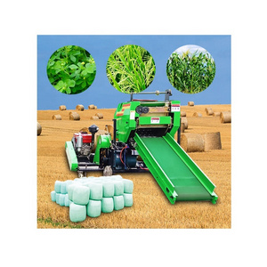 Manual pine hay straw baler corn silage harvester baler compress machine india