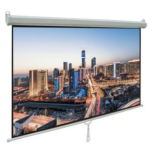 SLJ 72\"84\"100\"120\"150\" inches 4:3 16:9 roll up self lock manual projector screen