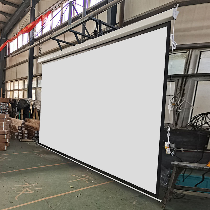 200 Inch 16:9 High Quality Large Electric Projection Screen/ Motorized Projector Screen tubular motor for projector Screen