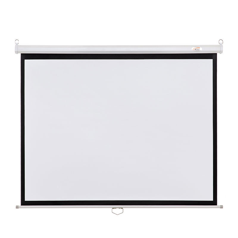 84 100 120 inches Manual Projector Screen 4:3 16:9 Hand Rolling Projection Curtain Home Office Theater Wall Projector Screen