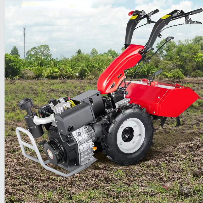 Furrowing fertilizer backfill weeding rotary tiller rice and wheat harvesting multifunctional small rotary tiller