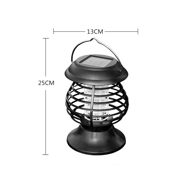 Updated Mosquito Repellent Killer Lamp Solar Powered Outdoor Garden Led Light Mosquito Pest Bug Zapper Insect Killer path light