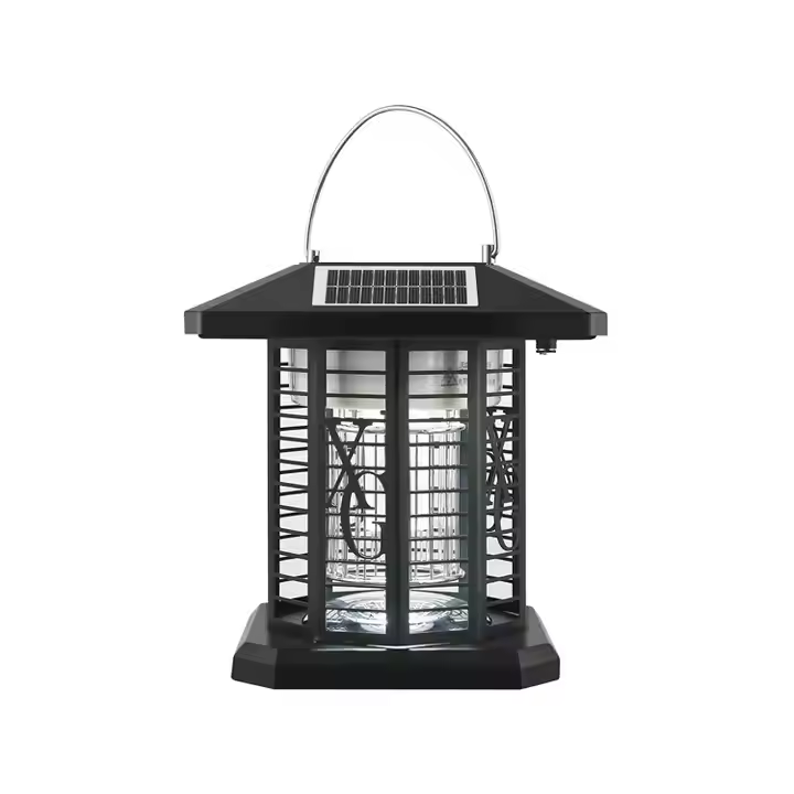 Updated Mosquito Repellent Killer Lamp Solar Powered Outdoor Garden Led Light Mosquito Pest Bug Zapper Insect Killer path light