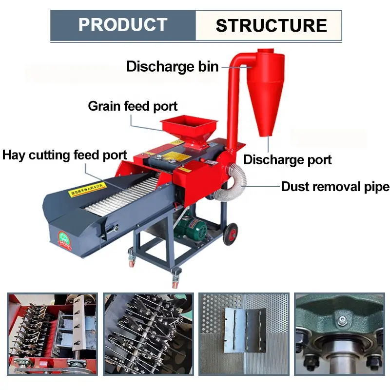 Strosen Dry and wet dual-purpose duck and goose feed machine,corn grain feed grinder wet straw, forage sugarcane grinder