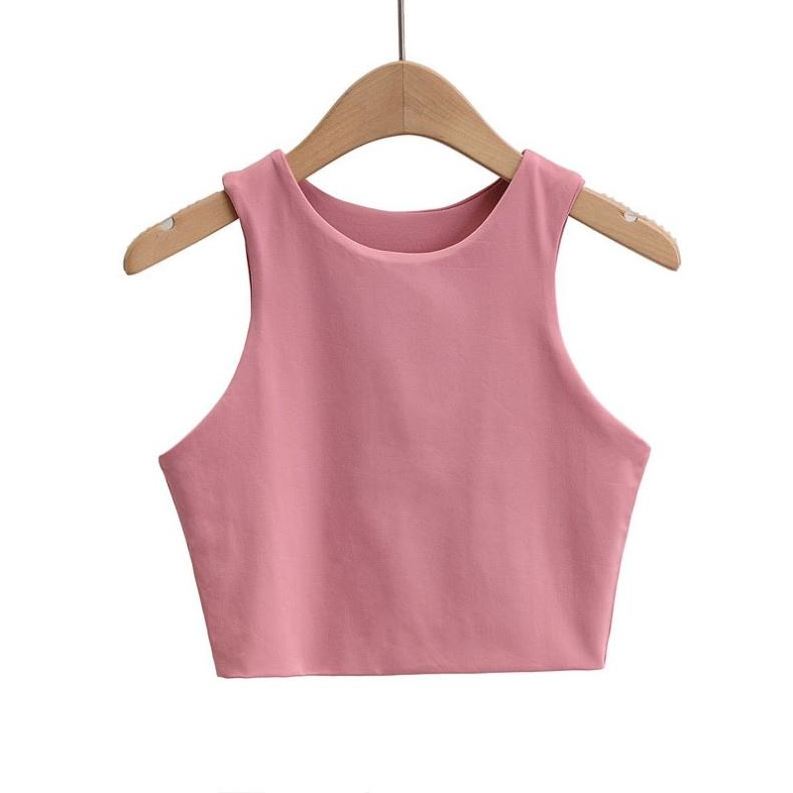 Summer Fashion Women Sexy Slim Tops O-neck Sleeveless Double Nylon Ladies Tank Tops