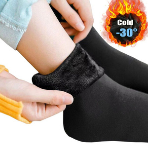 Winter Warmer Thicken Thermal Wool Cashmere Women Snow Socks Seamless Velvet Boots Floor Sleeping Socks