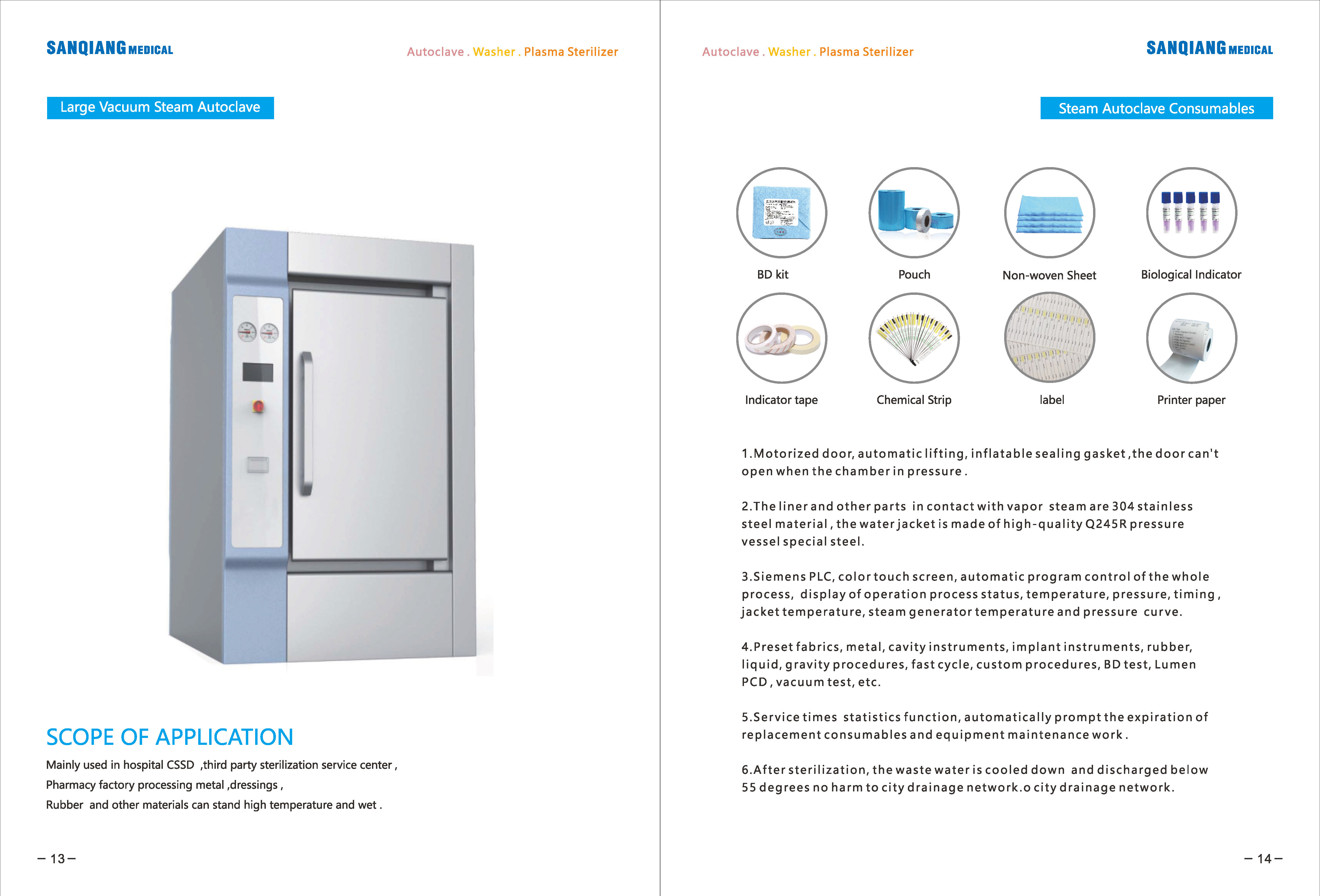 steam sterilizer 400 liter Large medical steam sterilizer autoclaves 200L 400L 500L 600L