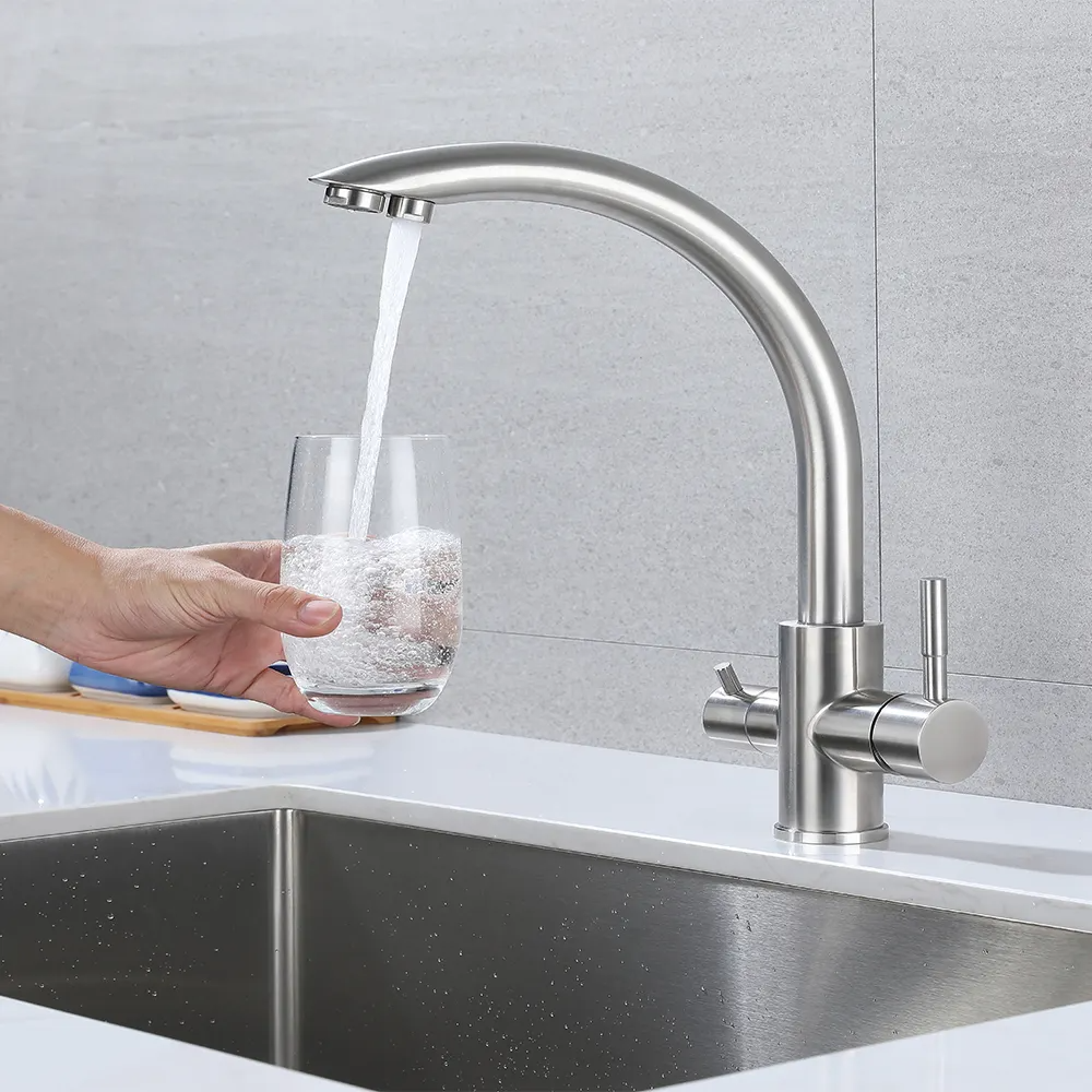 Unique Multi-Function Sinks Mixer 3 in 1 Tap Filter Water Three Way Faucet