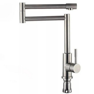 Special Tall 360 Degree Single-Handle Nickel Brushed Kitchen Faucet Modern Pull-Down Long Faucet with Single Hole Installation