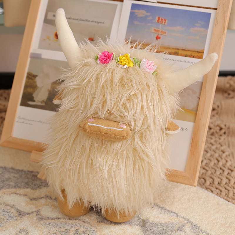 Cartoon Cute Plush Toy Wholesale Hot Selling Highland Cow Yak Home Decoration Doll Scottish Highland Cow Plush Toy