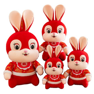 Mascot Chinese New Year Rabbit Plush Toy Sofa Covers Home Decorations Soft Bugs Bunny Stuffed Animal