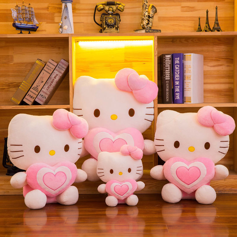 Kawaii Hello Kt Plush Sanrioed My Melody Stuffed Soft Cushion Sofa Pillow Holiday Gift KT Plush Toys