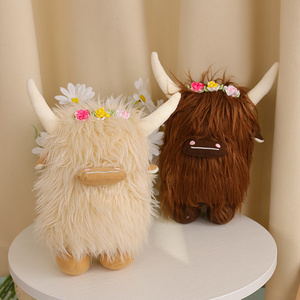 Cartoon Cute Plush Toy Wholesale Hot Selling Highland Cow Yak Home Decoration Doll Scottish Highland Cow Plush Toy