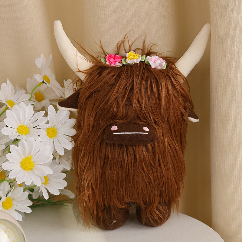 Cartoon Cute Plush Toy Wholesale Hot Selling Highland Cow Yak Home Decoration Doll Scottish Highland Cow Plush Toy