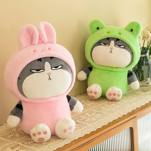 2023 Kawaii My Emperor Cat Anime Style Sleeping Pillow Soft Fabric Custom Cat Stuffed Animals Plush Toy